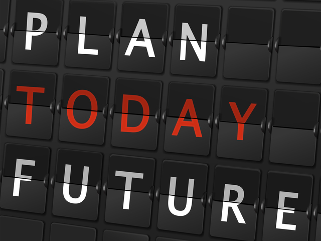 plan today future words on airport board background