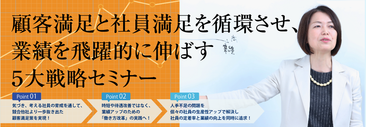 顧客満足と社員満足を循環させ、業績を飛躍的に伸ばす５大戦略セミナー（20191210）