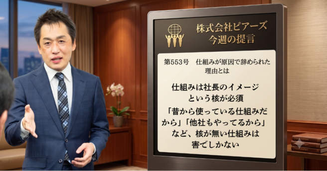 第553号 仕組みが原因で辞められた理由とは 第553号 仕組みが原因で辞められた理由とは